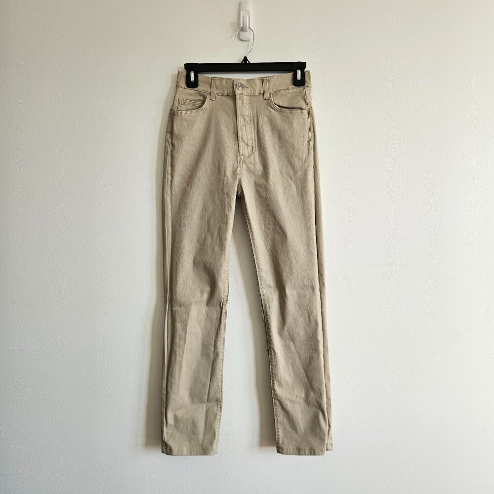 Massimo Dutti Size 4 Light Tan Straight Leg Pants